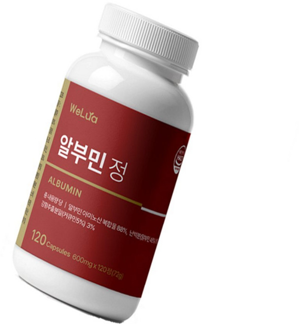 하나스마트 알부민 아미노산 단백질 난백분 120정 커큐민 활력증진, 1개