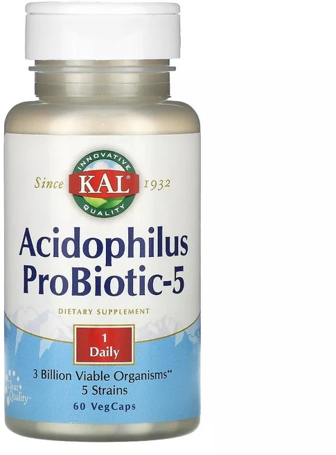 칼 애시도필러스 프로바이오틱스5 KAL Acidophilus ProBiotic-5 60정, 1개 - 쿠팡