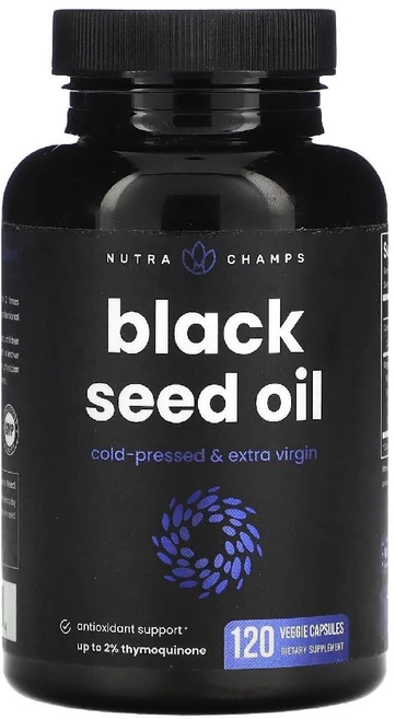 NutraChamps 블랙 시드 오일 베지캡슐 120정, 1개 - 쿠팡