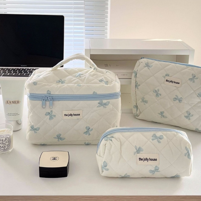 3사이즈 보송보송 퀼팅 화장품 생리대 파우치