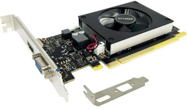 QTRIE GeForce GT 730 4GB DDR3 로우 프로파일 그래픽 카드 2배 HDMI DP VGA PCI Express 2 0 x 8 게이밍 비디오 PC용 컴퓨터, GT 710 2G-Q