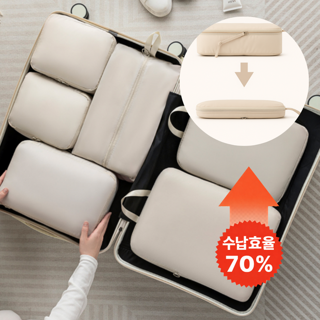 위시피키 휴대용 여행용 압축파우치 6종