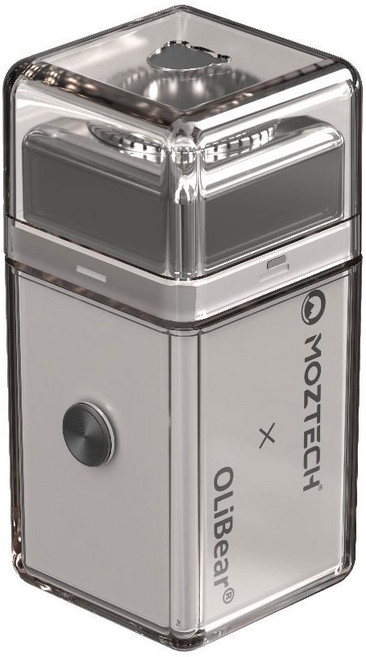 MOZTECH OLIBEAR 電動迷你刮鬍刀 鼻毛修剪 紳士禮盒套裝, 薩姆白