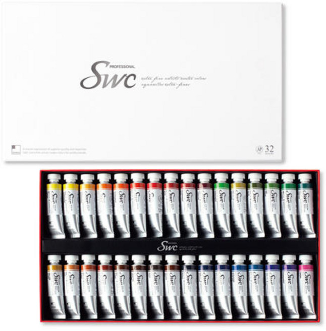 신한 최고급 수채화물감 SWC 15ml 32색 세트, 단품, 단품