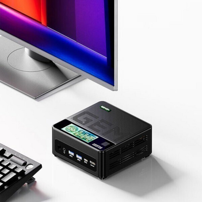 AOOSTAR GEM12+ PRO 미니PC 컴퓨터 AMD R7 8845HS OCuLink지원 베어본 관부가세포함, Free DOS, 0GB, 0GB, 블랙