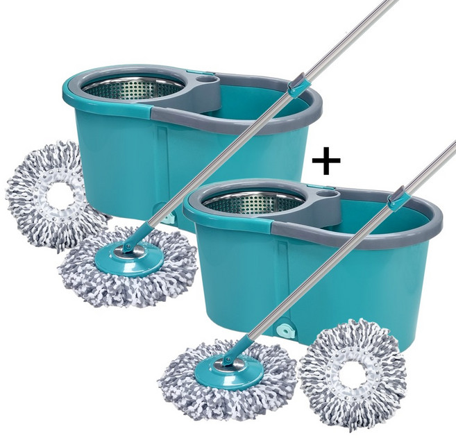 (국내생산) 청소앤 도라도라 핸드스핀 청소기 2세트 회전물걸레 밀대 탈수기