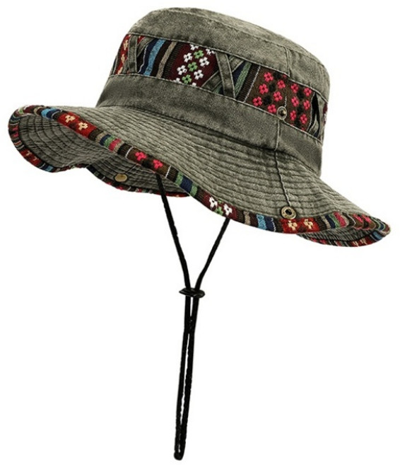 홀리마카로니 빅사이즈 남녀공용 에스닉 사파리 정글모자