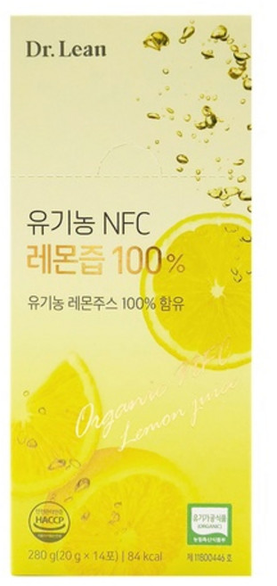 닥터린 유기농 NFC 레몬즙, 280g, 1개