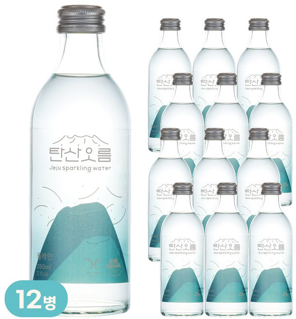 [탄산오름] 프리미엄 제주 탄산수 250 ml 플레인, 12개, 250ml