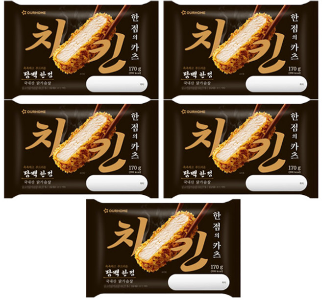 아워홈 한점의카츠 치킨 170g x 5개 / 치킨까스
