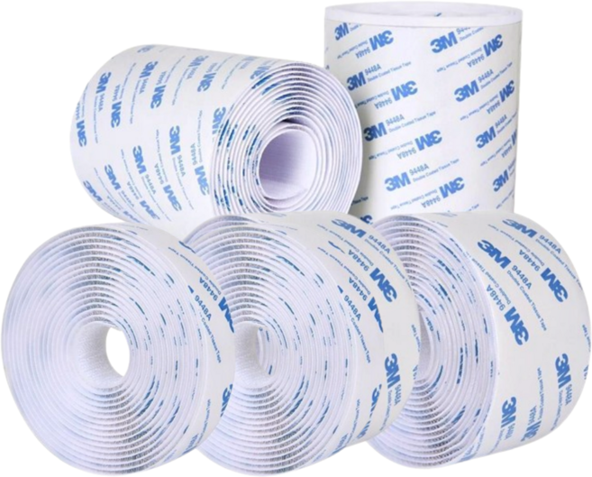 하우스키핀 3M 벨크로 찍찍이 테이프 암수양면, 1개, 화이트 / 5CM x 300CM