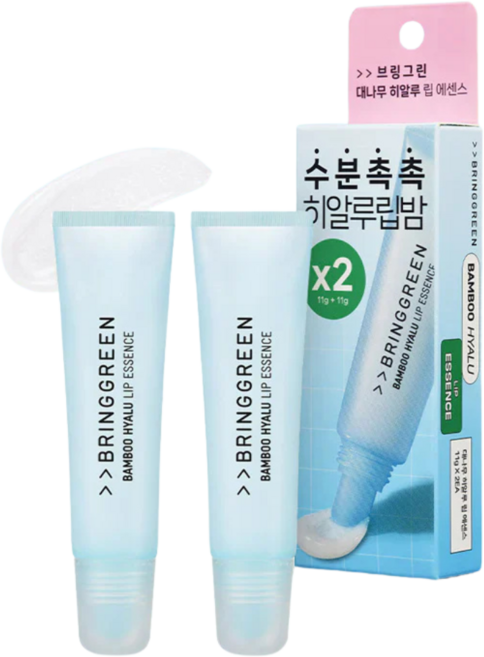 BRING GREEN 唇膏 唇膜, 1個, 玻尿酸潤澤護唇精華2入組, 22g, 玻尿酸