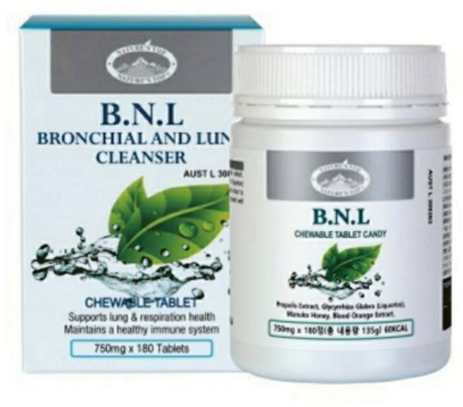 네이쳐스탑 BNL 폐영양제 폐에좋은음식 브로니칼 렁클렌저 180정, 135g, 1개