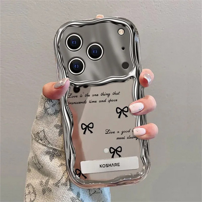 besteffie 적용모델 아이폰 17 케이스 리본 레터링 스타일 방수 방진 고급스러운 디자인 다기능 거치대 K76