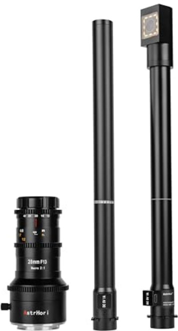 AstrHori 28mm F13 Macro 2：1 펠리스코프 렌즈 더블 렌즈 세트 (스탠다드 ＋360°), 1개