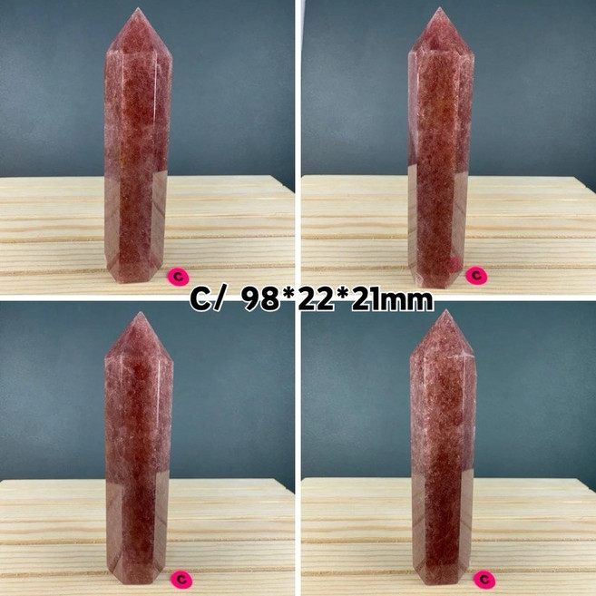 晶星 天然草莓晶柱, C/ 98*22*21mm