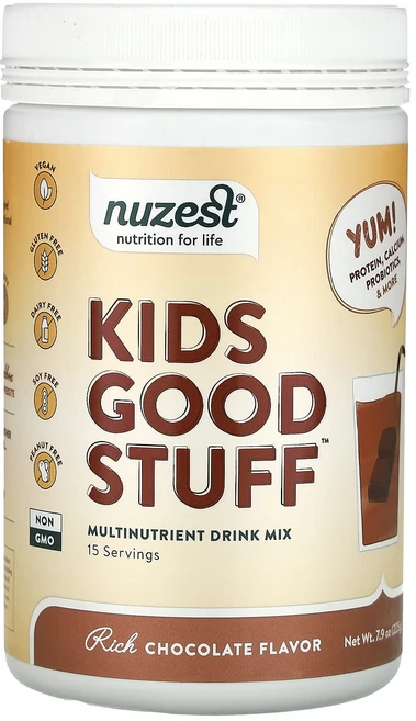 Nuzest Kids Good Stuff 종합영양소 드링크 믹스 리치 초콜릿 225g(7.9oz), Nuzest Kids Good Stuff 종합..., 225g, 1개 - 쿠팡