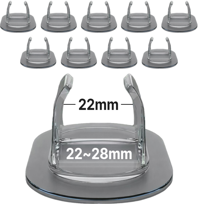 월간리빙 세탁기 호스 정리 고정 클립, 10개, 소형(투명)