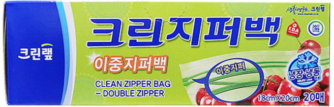 매직크린 크린랩 이중지퍼백 18cmx20m 20매, 1개