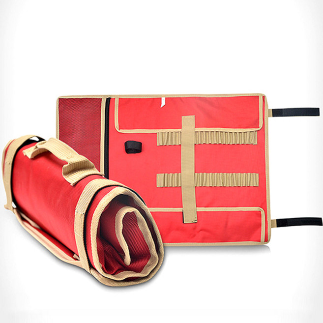 투컬러 롤 팩케이스 공구수납케이스 캠핑케이스 야영, 레드, 1개