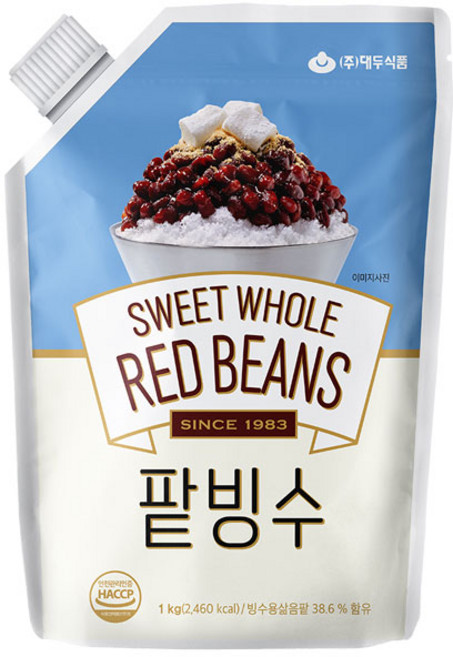 [화과방] 팥빙수(파우치) 1kg / 빙수재료 통팥, 1개