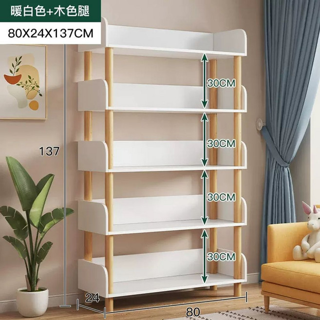 선반 렌지대 주방수납장 5단 장식장 4단 책장, N. 5겹80cm 따뜻한 흰색, 09. 5겹 흰색 80x24x137cm