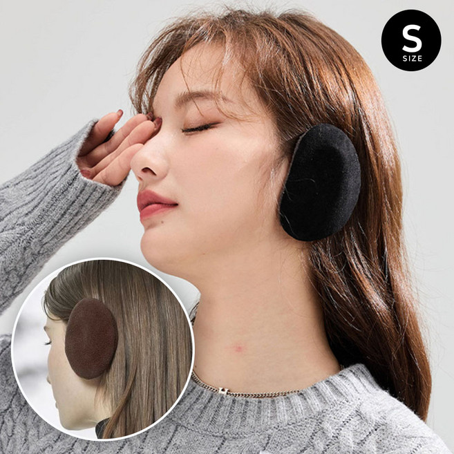 미즈코스 1+1 똑딱이 끈없는 귀마개 분리형 귀 도리 따뜻하 귀 덮개 골프 남녀 방한