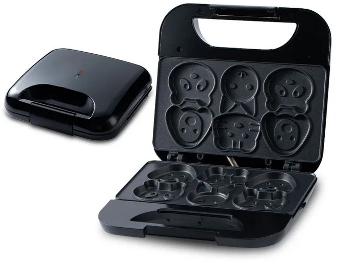 가정용 만화 비스킷 기계 미국 110V 도넛 기계 블랙 7 홀 라운드 케이크 기계 케이크 빵 DIY 청소하기 쉬운, 01 EU, 01 Black