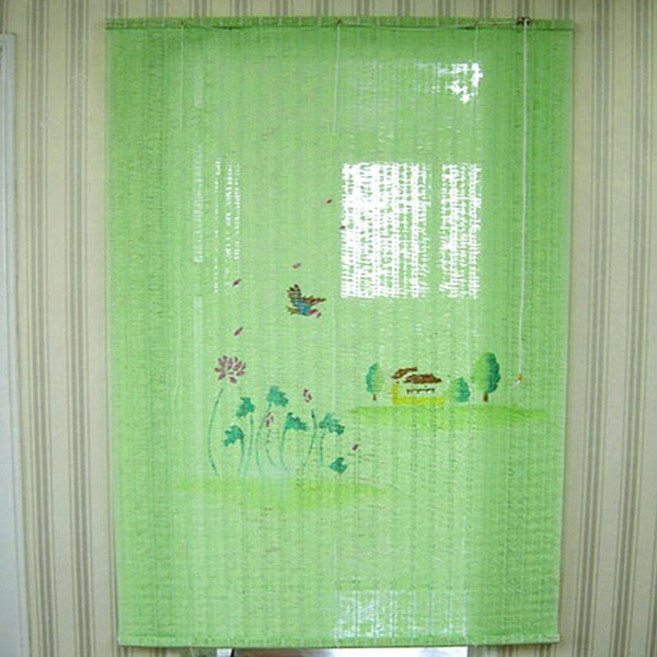 [아리아스토어샵] 튤립 자동 문발 120x175cm 현관커튼 현관문발 햇빛가리개 PVC문발