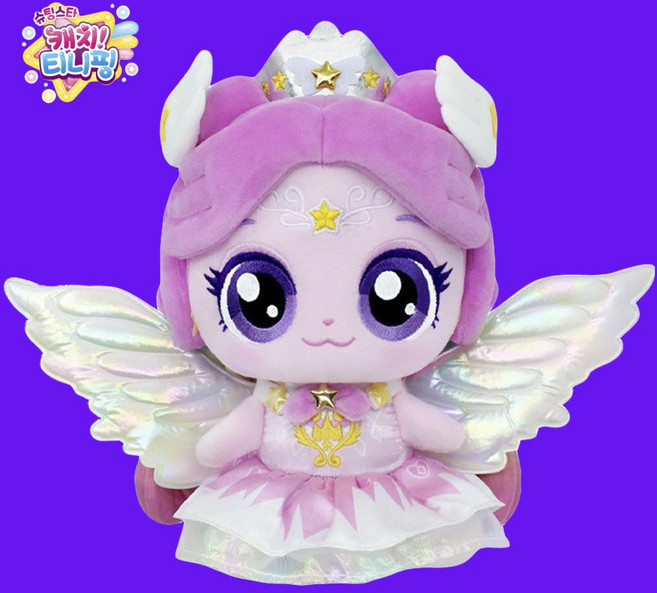 슈팅스타 캐치티니핑 시즌5 날개달린 오로라핑 인형 레전드 티니핑 귀여운 봉제 애착 캐릭터 선물, 1개, 20cm