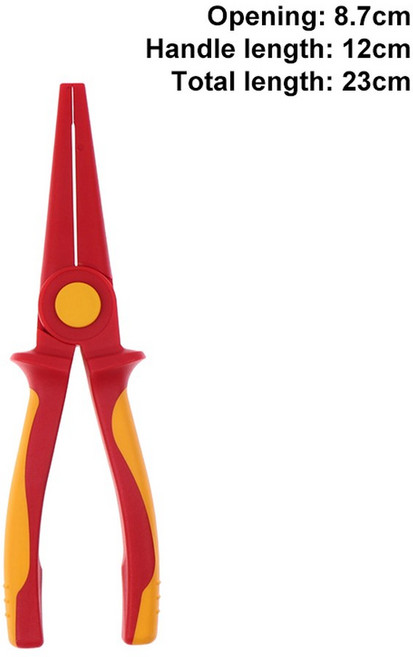 단단한 절연 플라스틱 펜치 1000V 고전압 방지 미끄럼 손잡이 와이어 바늘코, A2, 1개