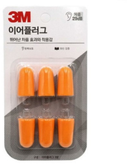 쓰리엠 이어플러그 리필, 1개, 6개입