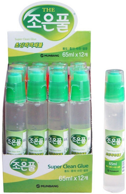 문방산업 조은풀 초강력 액체풀 물풀 PVA, 12개, 65g