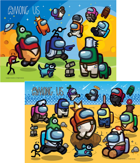 어몽어스 판퍼즐 2종세트 (63조각), 1개