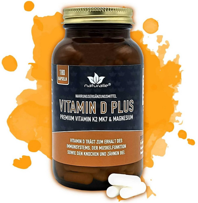 네츄럴리 비타민 D K2 MK7 180캡슐, 1개, 180정