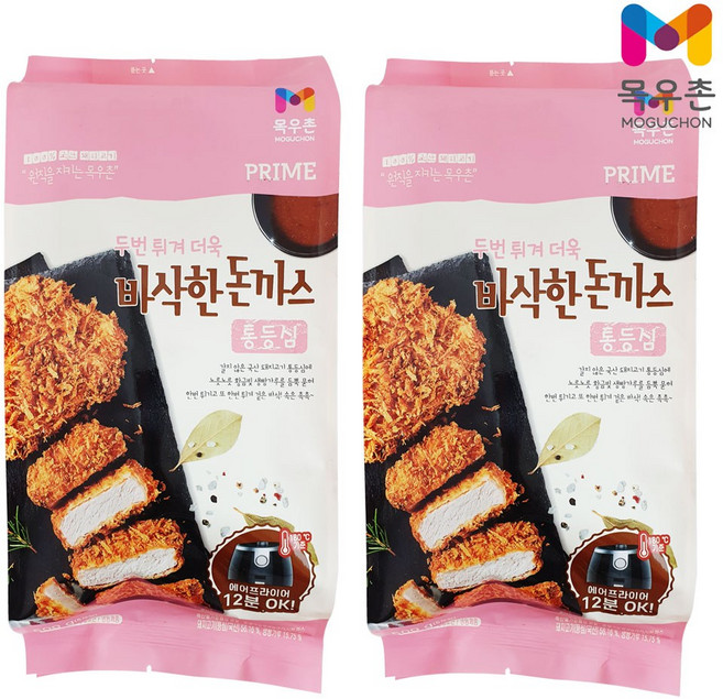 목우촌 바삭한 돈까스 통등심 500g, 2개