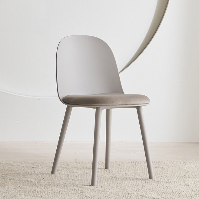 공간사이 루멘 벨벳 인테리어 식탁 의자, 그레이 fo1073, 1개