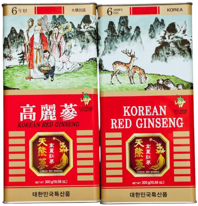 고려 홍삼 6년근 캔홍삼 300g 1개 대편 (11-20뿌리)