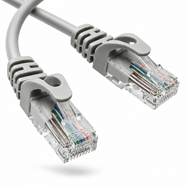 CAT5E 장거리 랜케이블 UTP 인터넷선 공유기 CCTV 랜선, 50m, 1개, 그레이