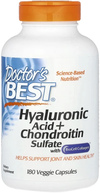 Doctor's Best Hyaluronic Acid + Chondroitin Sulfate 베지 캡슐 180정, Doctor's Best Hyaluronic Ac..., 1개 - 쿠팡
