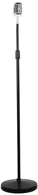 스탠딩 마이크 소품 스탠드 장식 스탠딩마이크 모형 플로어, 블랙레트로밀스틱 78CM