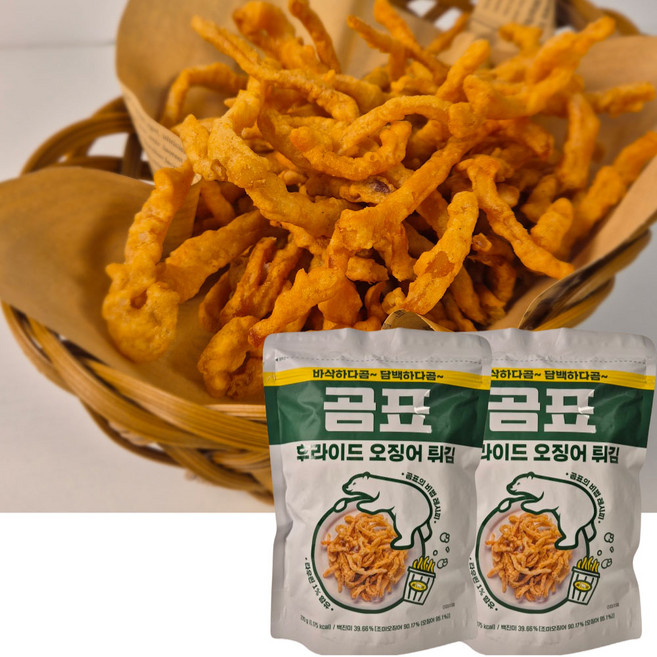 곰표 후라이드 오징어 튀김 코스트코 곰표 맥주안주 +(초코 크리스피증정)), 2개, 270g