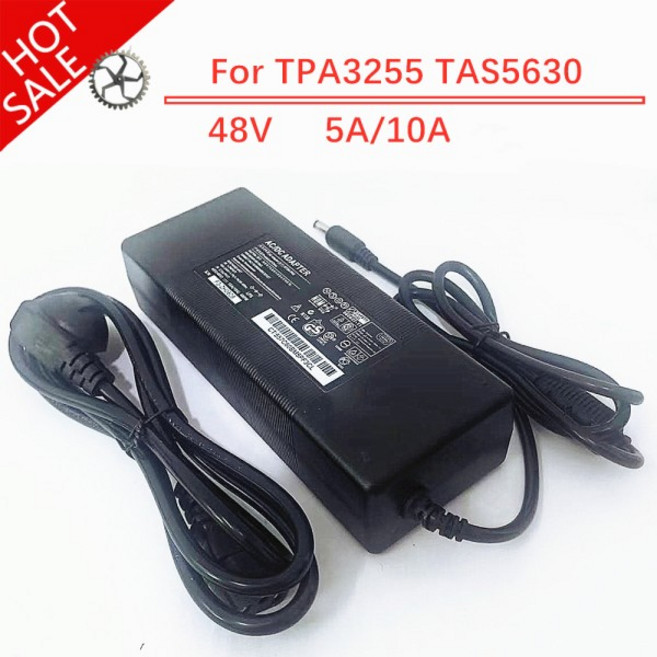 48V 10A GaN 전원 어댑터 AIYIMA TPA3255 TAS5630 사운드 앰프 EU AU UK AC100-240V 용 5A 스위치 공급 장, 04 EU Plug, 02 48V  5A