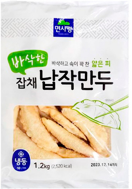 부추 당면 납작 만두 1.2kg X 10봉, 10세트