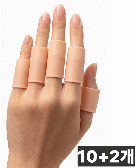 코메르시 고탄력 실리콘 손가락 마디 밴드, 12개, 스킨
