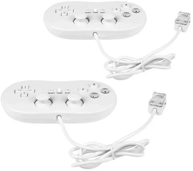 닌텐도 Wii/Wii U용 유선 클래식 컨트롤러 게임패드, 01 China Mainland, 02 2pcs