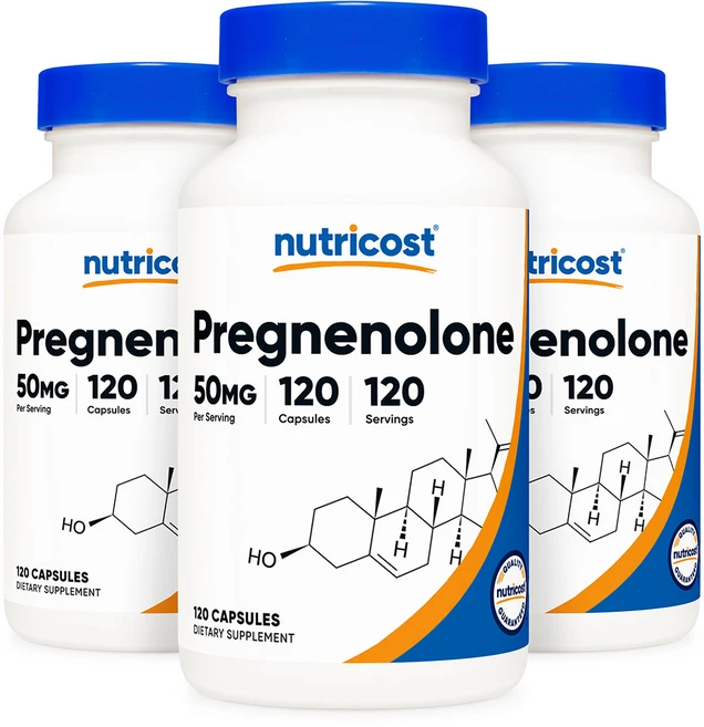 뉴트리코스트 프레그네놀론 50mg 120캡슐 3병, 3개, 120정 - 쿠팡