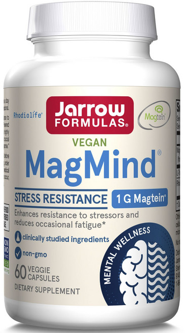 Jarrow FORMULAS 賈羅公式 MagMind壓力調解素食膠囊, 1罐, 60顆