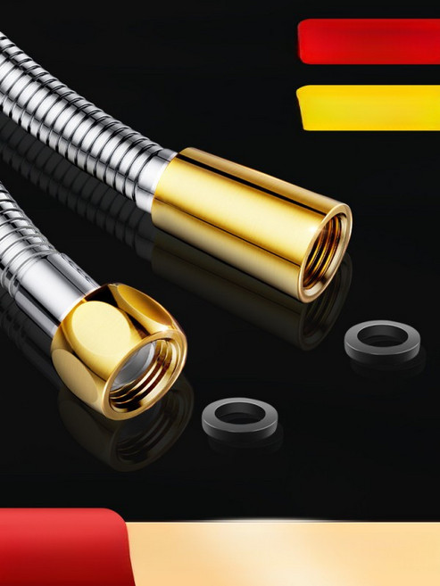 꼬임방지 스테인리스 샤워호스 욕실용 고압 유연한 PVC재질 연장형 2 3 5미터 호스, 1.2m 플라스틱 커넥터 아동용, 1.2m