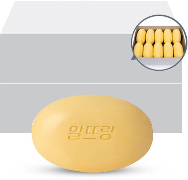 LG생활건강 알뜨랑비누 130g 그린 화이트 목욕비누, 20개입